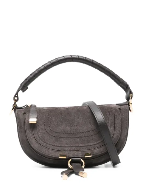 Chloé Mini Marcie suede shoulder bag Grey CH26SP927P3724X