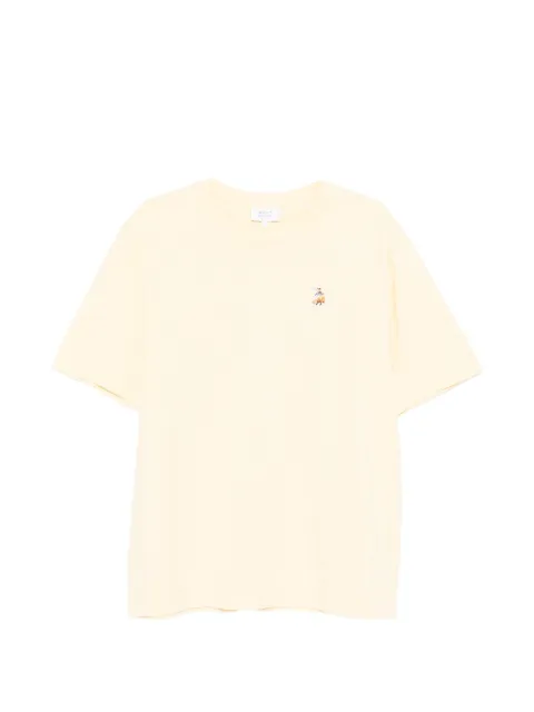 Maison Kitsuné embroidered T-shirt Yellow QM00102KJ7026