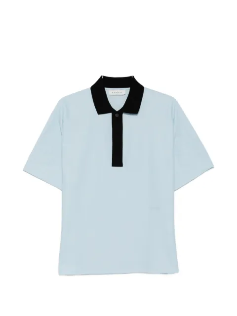 Lanvin short-sleeve contrast polo shirt Blue RMPL0007J042P26