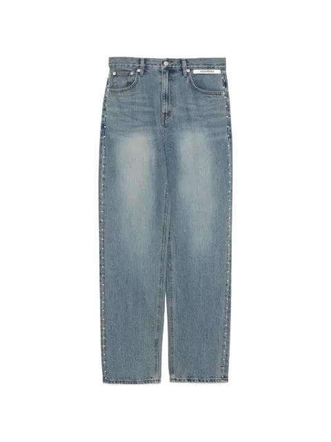Kimhekim faux-pearl embellished jeans Blue ZG1JN01BL