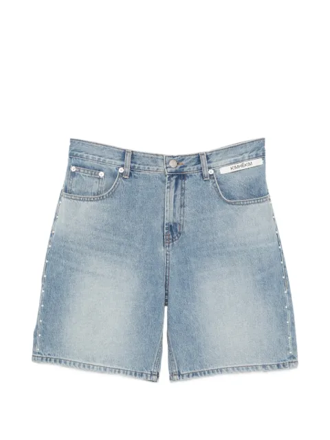 Kimhekim faux-pearl embellished denim shorts Blue ZG1JN02SB