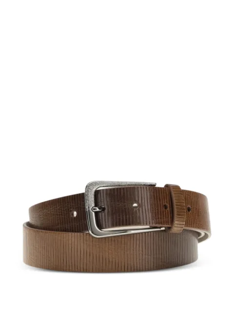 Brunello Cucinelli textured buckle leather belt Brown M0GUAC33MC8745
