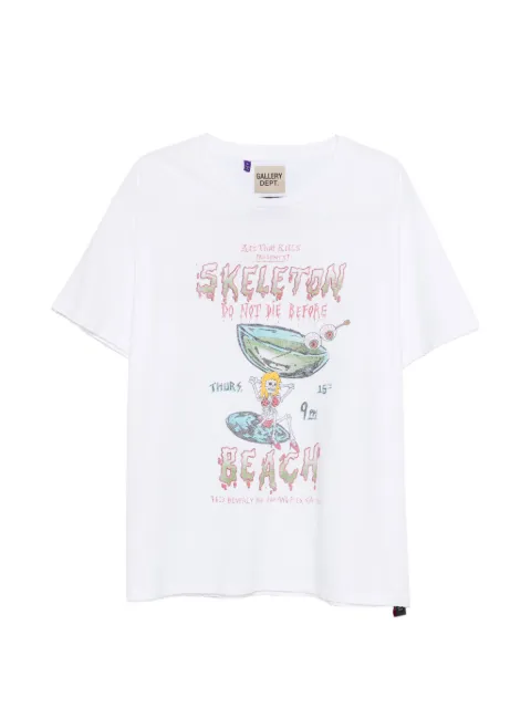 GALLERY DEPT. skeleton -graphic T-shirt White TOP011