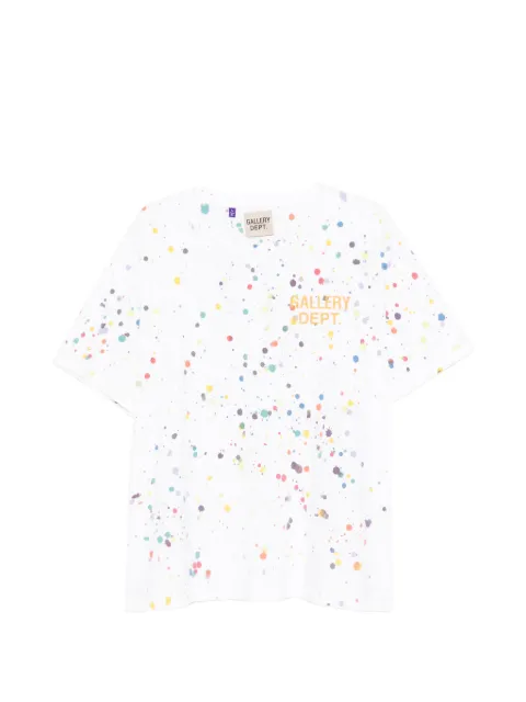 GALLERY DEPT. paint-splatter logo-print T-shirt White TOP002