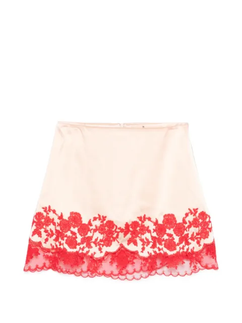 Ermanno Scervino lace-trim mini skirt Neutrals D482O311APXZV