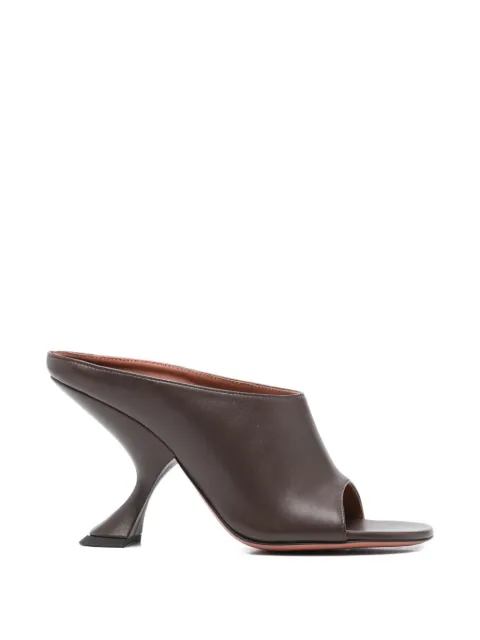 Amina Muaddi Taylor open toe mules Brown 15S365763UMA