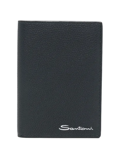 Santoni logo-print wallet Blue UFPPA2379FOASIW