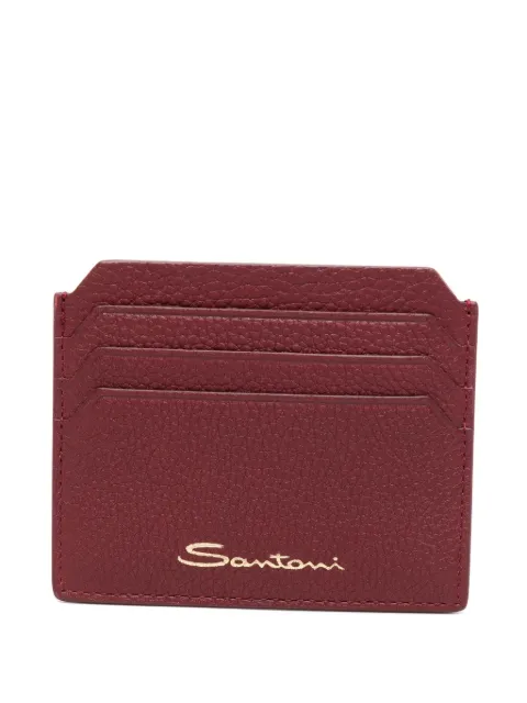 Santoni logo-print wallet Red DFPPA2693FOHSIW
