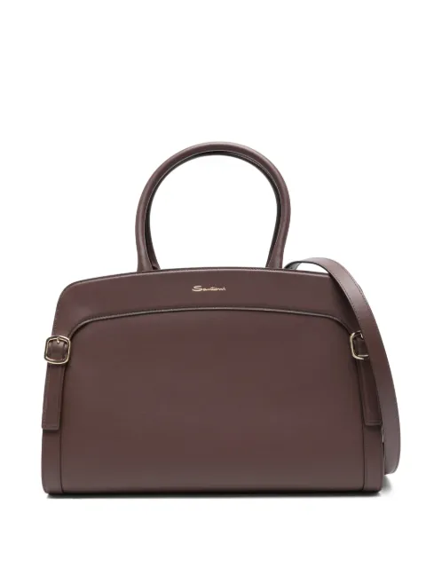 Santoni buckle-detail tote bag Brown DFBBA2779DBHFRY
