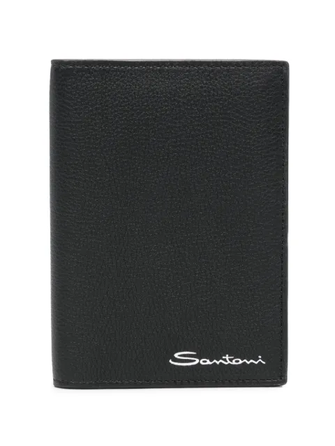 Santoni leather wallet Black UFPPA2379FOASIW