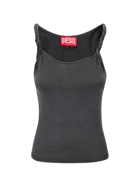 Diesel tank top with twisted straps Grey A218700EPCJ