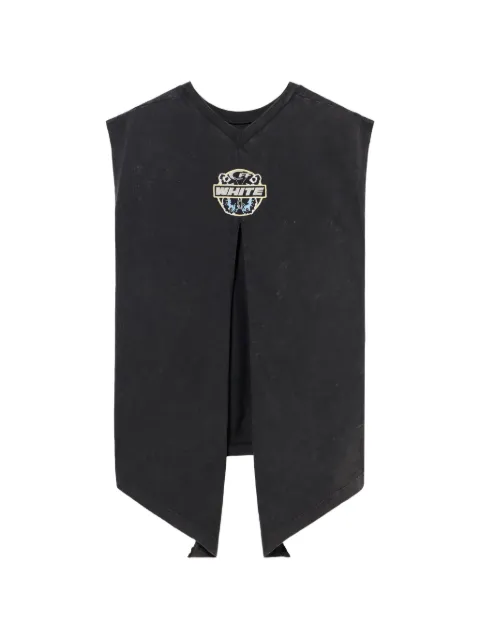 Off-White butterfly patch open back top Black 2AC019S26JER001W020