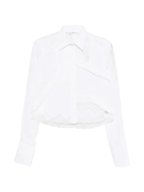 Ermanno Scervino lace-detail ruffled shirt White D482K320APBQP