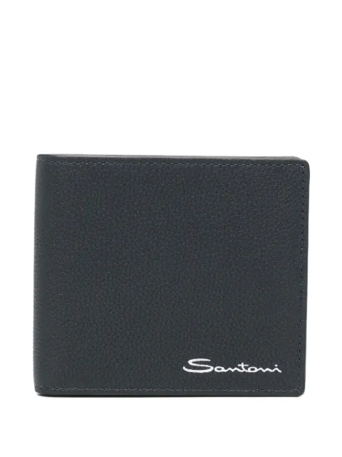Santoni leather wallet Blue UFPPA2375FOASIW