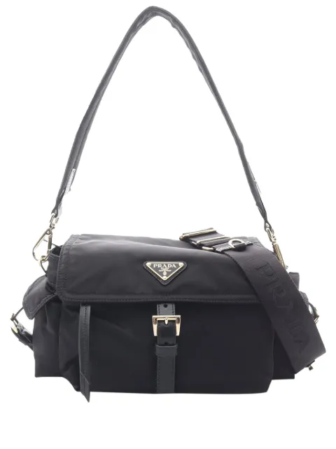 Prada Pre-Owned 2013-2026 Medium Re-Nylon Explorer satchel Black 266XIWDKI842IUVV