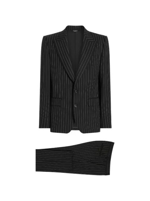 Dolce & Gabbana pinstripe single-breasted suit Black GKLOMTFRBC0