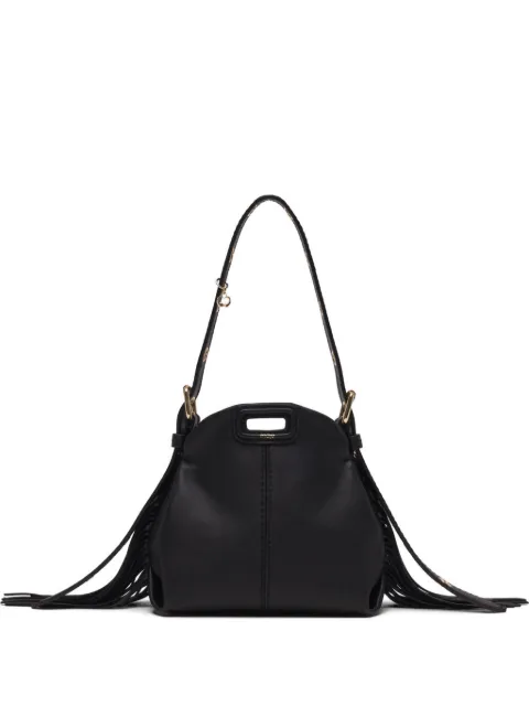 Maje Miss M micro leather bag Black MFAPM00395