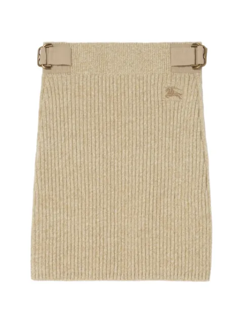 Burberry ribbed buckle-strap mini skirt Neutrals 8113112