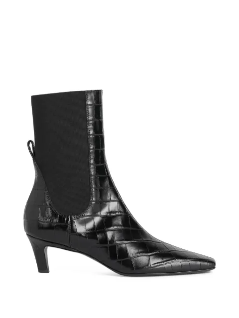 TOTEME embossed Chelsea boots Black 234WLGSE300LE0029001