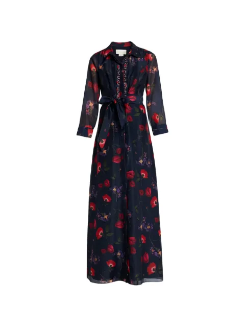 Sachin & Babi Addison embellished floral-print maxi dress Blue R262G17
