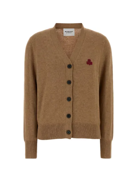 MARANT ÉTOILE buttoned motif cardigan Brown CA0104FAC1L17ECMGA