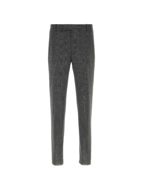 Alexander McQueen embroidered wool cigarette trousers Grey 850534QUADM