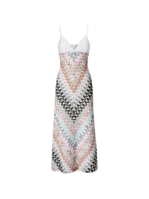 Missoni sleeveless patterned midi dress White DS26SG08BR014Z
