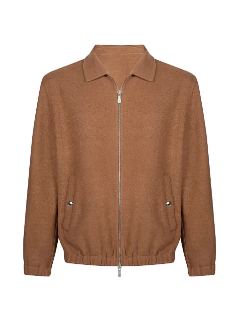 Eleventy full zip bomber jacket Brown L75GBTL38TES0H229