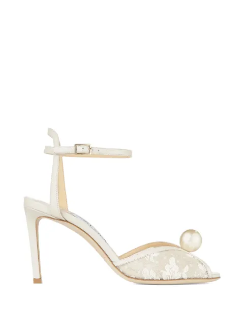 Jimmy Choo pearl lace sandals White J000127894