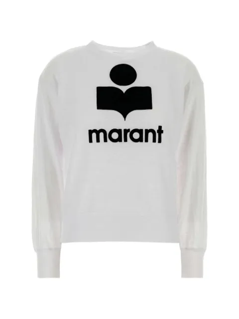 MARANT ÉTOILE logo T-shirt White TS0005FAA1N09E