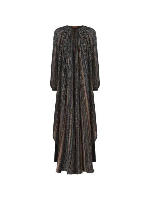 Missoni lamé long-sleeve maxi dress Brown DS26SG2CBK01CL
