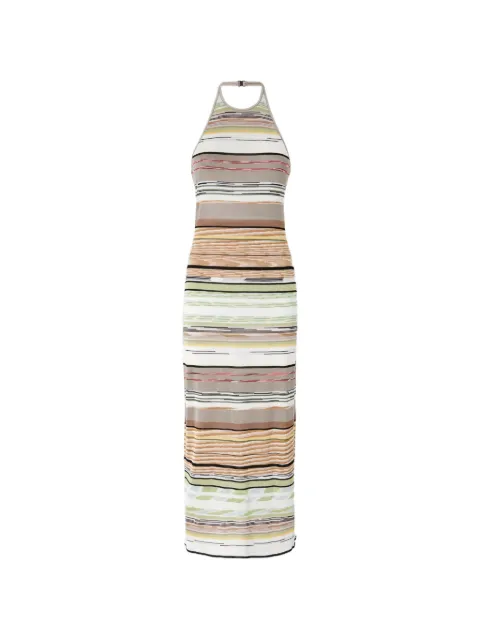 Missoni striped halterneck dress Neutrals DS26SG18BK01H0