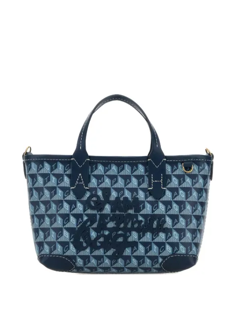 Anya Hindmarch geometric-motif tote bag Blue 5050925203531