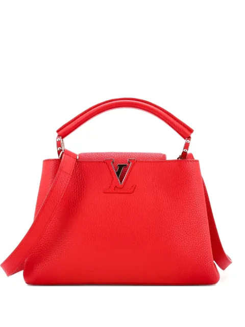 Louis Vuitton Pre-Owned Capucines Bag Leather BB satchel Red A0WGJ2T6F6JTWPQE