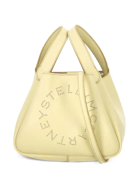 Stella McCartney logo double top handle crossbody bag Neutrals 7B0081WP0563