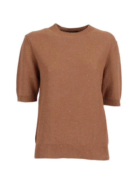 Fabiana Filippi short-sleeve T-shirt Brown MAD266F490D2730000