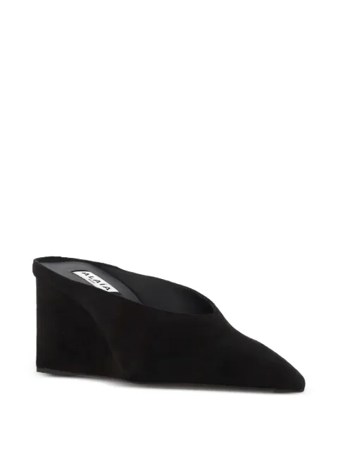 Alaïa Cube wedge mules Black AA3M104C0H53