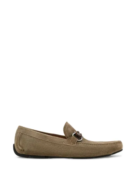 Ferragamo Gancini driver ornament loafers Brown 789635
