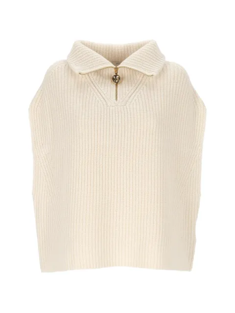 JOSEPH half-zip funnel-neck top Neutrals JF0095231119