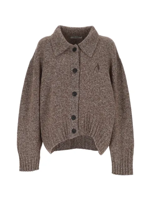 The Attico logo-embroidered cardigan Brown 260WCD00013KWS012AA083