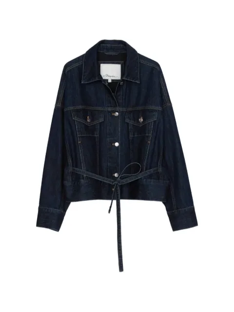 3.1 Phillip Lim tie-waist cotton jacket Blue E2616538LIDA