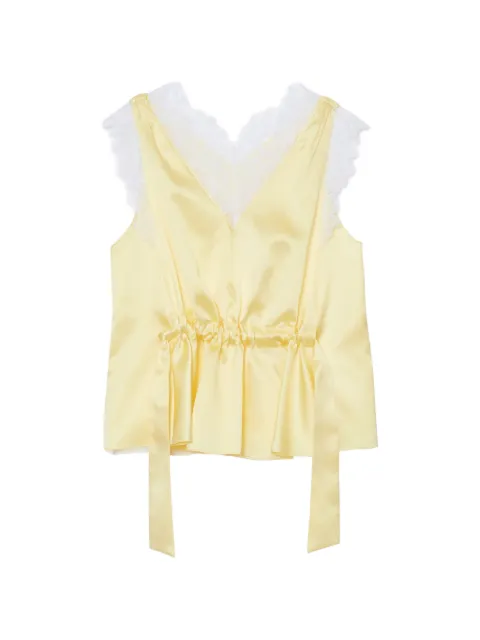 3.1 Phillip Lim lace V-neck top Yellow S26121816SKY