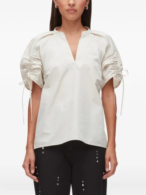 3.1 Phillip Lim V-neck drawstring top Neutrals E26121773LCE