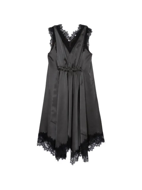 3.1 Phillip Lim lace V-neck midi dress Grey S26191100SKY