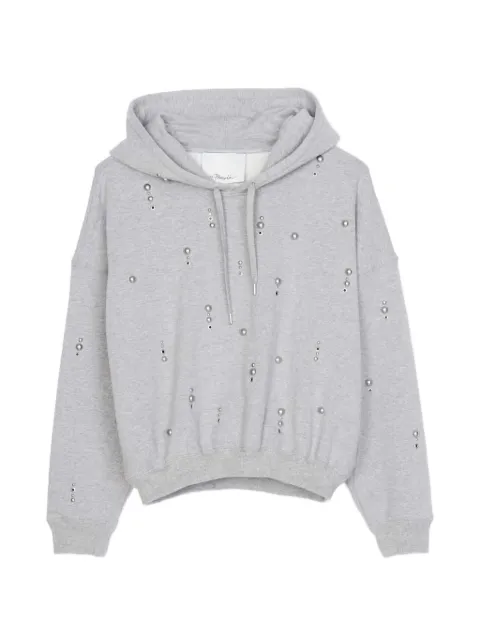 3.1 Phillip Lim embellishment hoodie Grey E26110374TFT