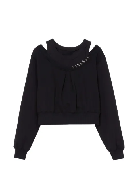 3.1 Phillip Lim cold-shoulder safety-pin top Black S26110347TFT
