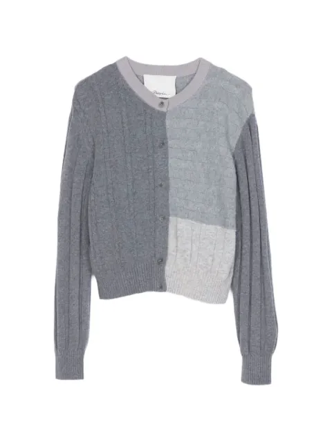 3.1 Phillip Lim cable-knit patchwork cardigan Grey E26170520AMC