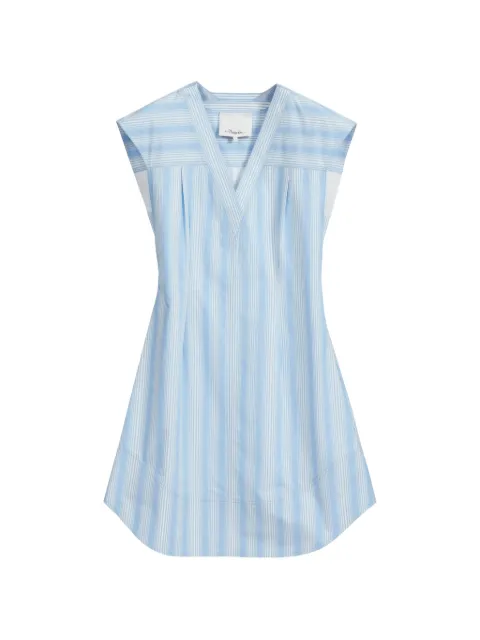 3.1 Phillip Lim striped V-neck mini dress Blue S26291098SRH