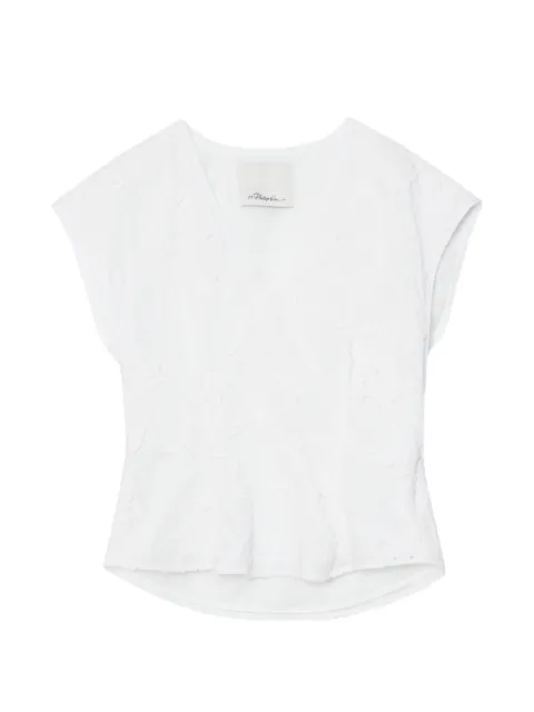 3.1 Phillip Lim floral V-neck blouse White S26221811TFE