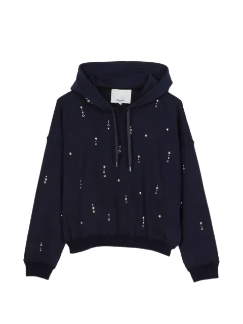 3.1 Phillip Lim embellishment hoodie Blue E26110374TFT